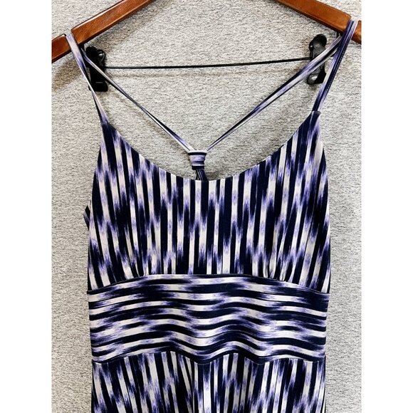 Eddie Bauer Womens Medium Maxi Dress Blue Space Dye Travex Aster Racerback - Picture 6 of 13